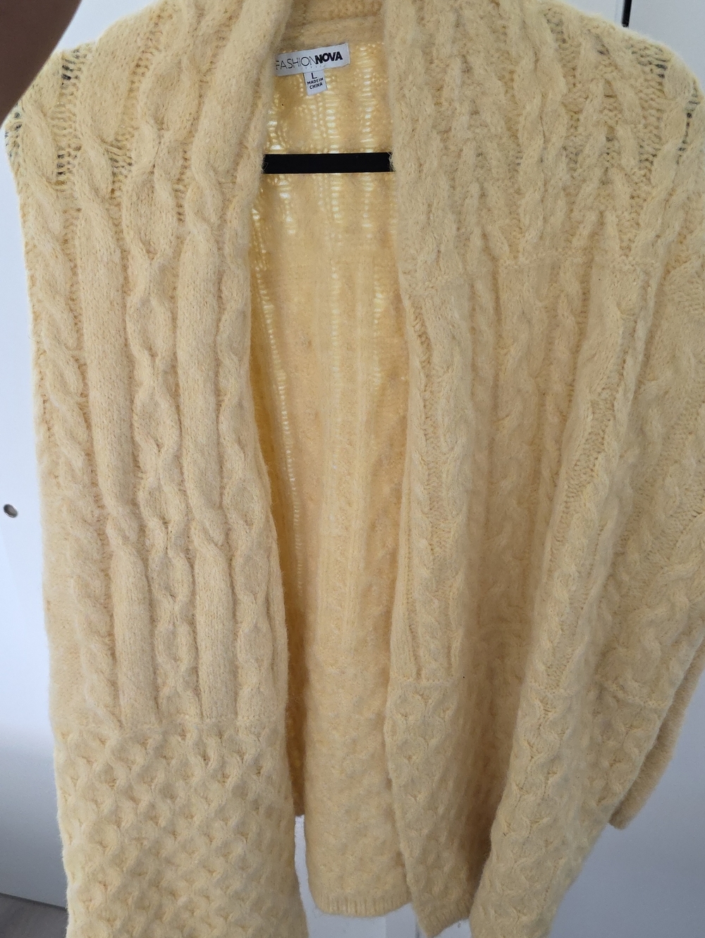 Cozy Cable Knit Open-Front Sweater Cardigan - Cream